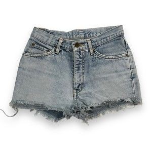 Edwin Distressed Denim Cut Off Shorts Womens‎
